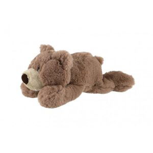 Teddies Medvěd ležící plyš 28cm světle hnědý 0+