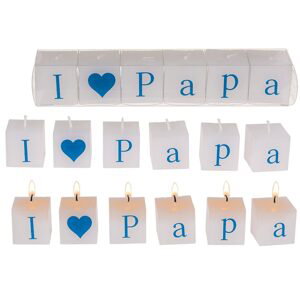 Svíčkový blok s nápisem, I love Papa, Mám rád tátu