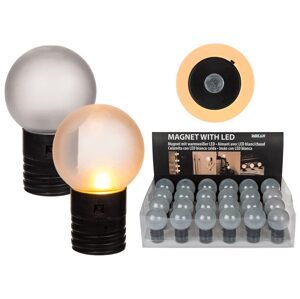 Koule s magnetem a bílou LED diodou - svítí bez elektřiny