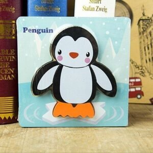 Dřevěné puzzle pro nejmenší - tučňák