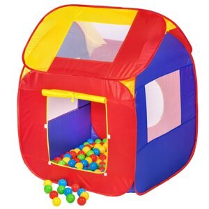 tectake 400729 dětský domeček stan s 200 míčky - barevná barevná polyester
