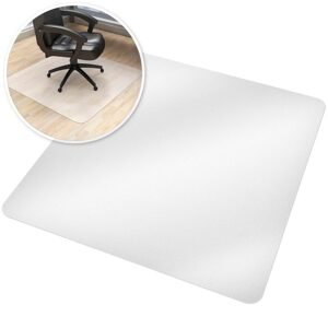 tectake 401693 podložka pod kancelářskou židli - bílá-120 x 120 cm - 120 x 120 cm bílá