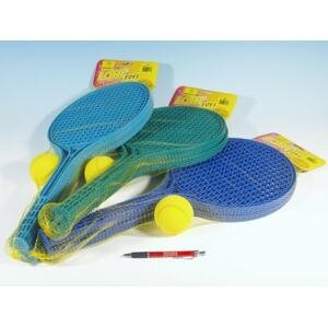 LORI Soft tenis plast barevný+míček 53cm v síťce