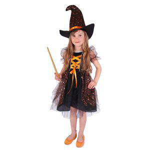 RAPPA Dětský kostým čarodějnice/Halloween hvězdička (M) EKO