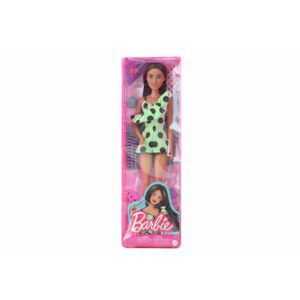 Barbie Modelka - limetkové šaty s puntíky HJR99