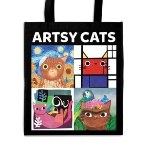 Mudpuppy Umělecké kočky opakovaně použitelná nákupní taška