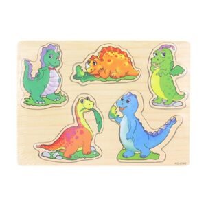 Dřevěná vkládačka dinosauři