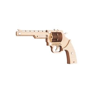Woodcraft construction kit Woodcraft Dřevěné 3D puzzle Zbraň na gumičky Revolver
