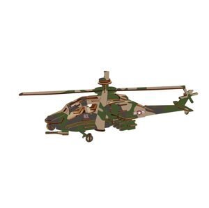 Woodcraft construction kit Woodcraft Dřevěné 3D puzzle Bojový vrtulník Apache