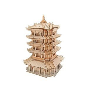 Woodcraft construction kit Woodcraft Dřevěné 3D puzzle Yellow Crane Tower