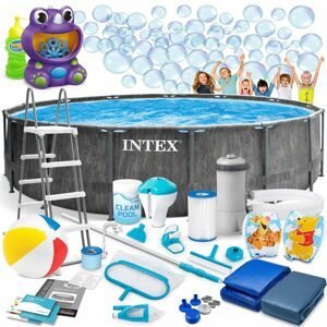 Intex Zahradní rámový bazén 457 x 122 cm 20in1 INTEX 26742 + bublinkovač GRATIS