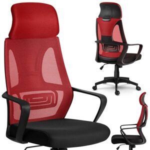 Sofotel Kancelářská židle s mikrosíťovinou Praha - červená černá