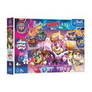 Trefl Puzzle Šťastní psi 60 XXL Super Shape Tlapková patrola/Paw Patrol 60x40cm v krabici 33x23x6cm