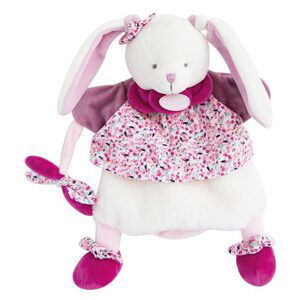 Doudou et Compagnie Paris Doudou Plyšový maňásek zajíček růžový 28 cm