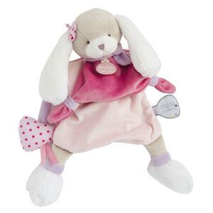 Doudou et Compagnie Paris Doudou Plyšový maňásek pejsek růžový 28 cm