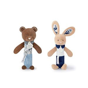 Doudou et Compagnie Paris Doudou Chrastítko pískací 17 cm 1 ks medvěd