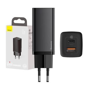 Baseus Rychlá cestovní nabíječka Baseus GaN2 Lite USB C 65W EU (černá)