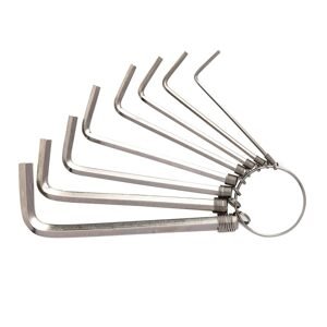 Deli Tools Sady šestihranných klíčů 1,5-6 mm Deli Tools EDL3080 (stříbrné)