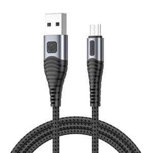 Vipfan Kabel USB-Micro USB Vipfan X10, 3A, 1,2 m, opletený (černý)