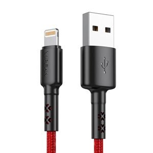 Vipfan Kabel USB-Lightning Vipfan X02, 3A, 1,8 m (červený)