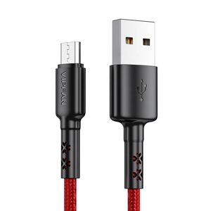 Vipfan Kabel USB-Micro USB Vipfan X02, 3A, 1,8 m (červený)
