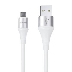 Vipfan Kabel USB-Micro USB Vipfan Colorful X09, 3A, 1,2 m (bílý)
