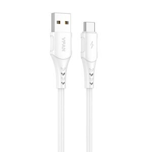 Vipfan Kabel USB-C Vipfan Colorful X12, 3A, 1 m (bílý)