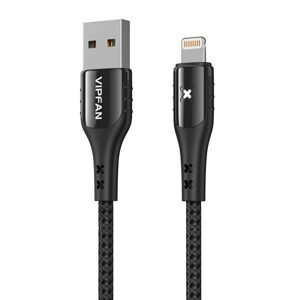 Vipfan Kabel USB-Lightning Vipfan Colorful X13, 3A, 1,2 m (černý)