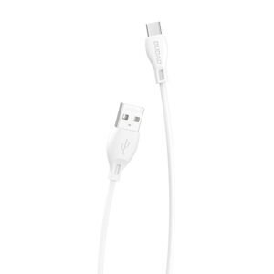 Dudao Kabel USB-C Dudao L4T 2,4A 1 m (bílý)