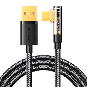 Joyroom Úhlový kabel k USB-A / Type-C / 3A / 1,2 m Joyroom S-UC027A6 (černý)