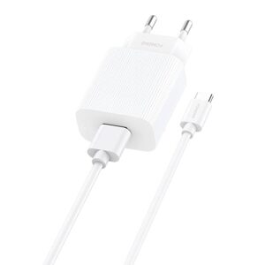 Foneng Rychlonabíječka Foneng 1x USB EU28 QC 3.0+ kabel USB typu C