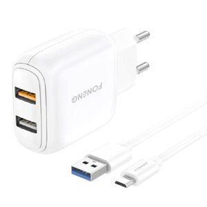 Foneng Rychlonabíječka Foneng 2x USB EU36 + USB Micro kabel