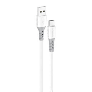 Foneng X66 kabel USB na USB-C, 20W, 3A, 1m (bílý)