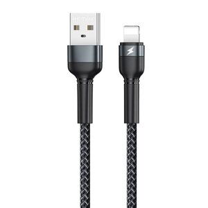 Remax Kabel USB Lightning Remax Jany Alloy, 1 m, 2,4 A (černý)