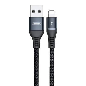 Remax Kabel USB Lightning Remax Colorful Light, 2,4 A, 1 m (černý)