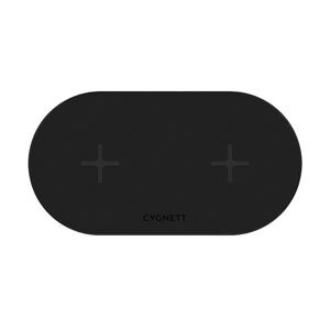 Cygnett Duální bezdrátová nabíječka Cygnett 20W (černá)