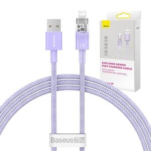 Baseus Rychlonabíjecí kabel Baseus USB-A na Lightning Explorer Series 1m 2,4A (fialový)