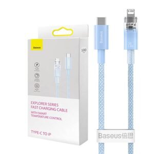 Baseus Rychlonabíjecí kabel Baseus USB-C na Lightning Explorer Series 1m, 20W (modrý)