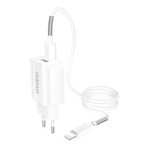 Dudao Nástěnná nabíječka Dudao A2EUL 2x USB s kabelem Lightning (bílá)
