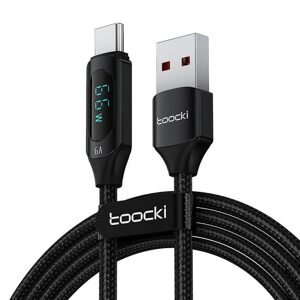 Toocki Nabíjecí kabel USB A-C, 1m, 66W (černý)