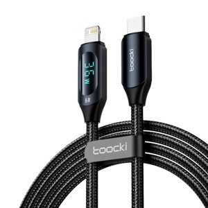 Toocki Nabíjecí kabel USB C-L, 1m, 36W (černý)