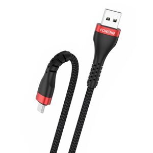 Foneng Kabel USB na Micro USB Foneng, x82 Armoured 3A, 1m (černý)