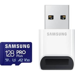 Samsung Paměťová karta Samsung PRO Plus microSDXC 128 GB U3 A2 V30 se čtečkou (MB-MD128SB/WW)