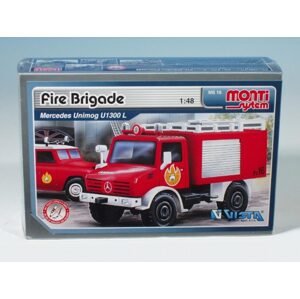 Vista Stavebnice Monti 16 Fire Brigade Mercedes Unimog 1:48 v krabici 22x15x6cm