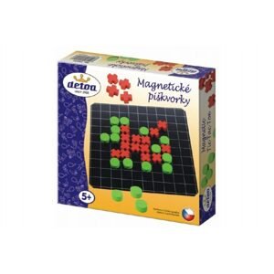 Detoa Magnetické piškvorky dřevo společenská hra v krabici 20x20x4cm