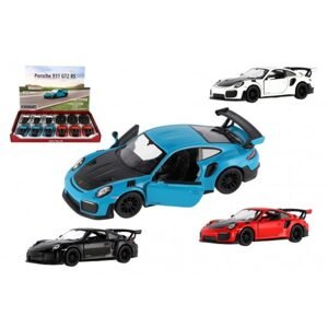 Teddies Auto Kinsmart Porsche 911 GT2 RS kov/plast 13cm 4 barvy na zpětné natažení 12ks v boxu