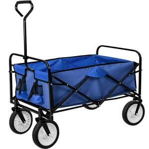 tectake 402595 zahradní přepravní vozík skládací - modrá - modrá