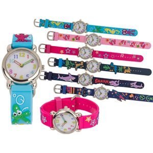 Hodinky, dětské hodinky (vč. baterie) 6 druhů, v dárkovém balení