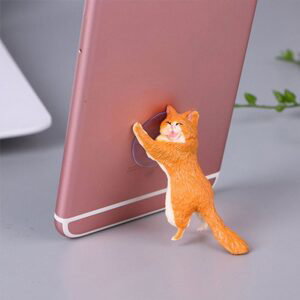 Držák na telefon ve tvaru kočky Zrzek - 6,4 cm