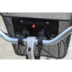 Kovový přenosný koš na řidítka kola - černý (ISO)